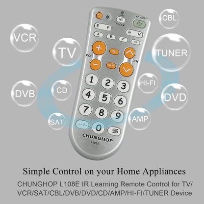 CHUNGHOP L108E Infrared Learning Universal TV Remote Control - TV by CHUNGHOP | Online Shopping UK | buy2fix