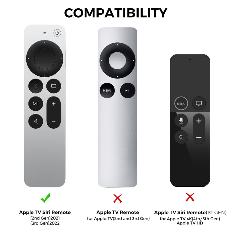 For Apple TV Siri Remote 2/3 AhaStyle PT165 Remote Controller Silicone Protective Case(Pink) - Remote Control Covers by AhaStyle | Online Shopping UK | buy2fix