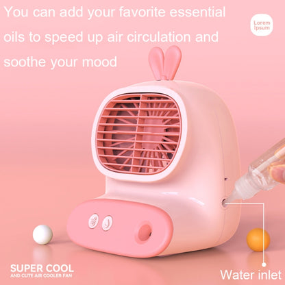 CS1319 Desktop Small Hydrating Spray Cartoon Fan Rechargeable Silent Humidifying Fan(Bunny Pink) - Electric Fans by buy2fix | Online Shopping UK | buy2fix