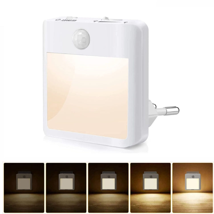 NL2101 Motion Sensor LED Night Light AC Plug Dimming Sleep Lights,Spec: Warm and White US Plug - Sensor LED Lights by buy2fix | Online Shopping UK | buy2fix