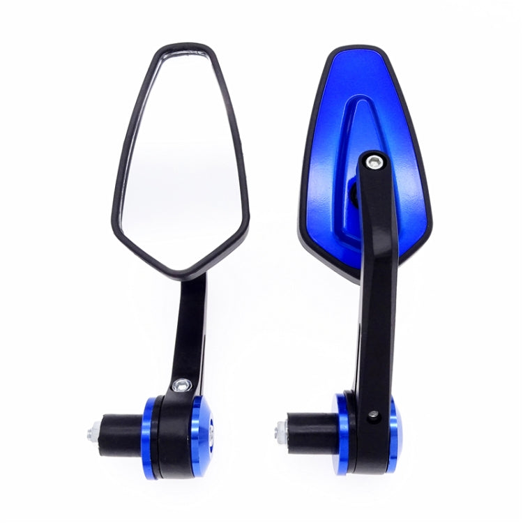 Motorcycle Handle All Aluminum Cherry Rearview Mirror(Blue) - Side Mirrors by buy2fix | Online Shopping UK | buy2fix