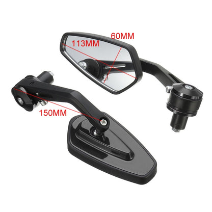 Motorcycle Handle All Aluminum Cherry Rearview Mirror(Silver) - Side Mirrors by buy2fix | Online Shopping UK | buy2fix