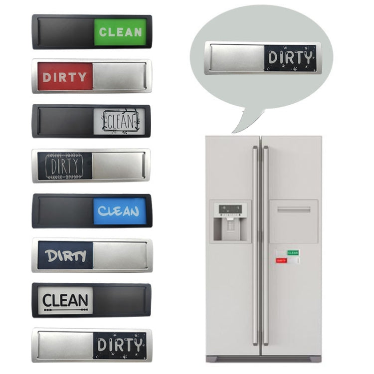 Dishwasher Magnet Clean Dirty Sign Double-Sided Refrigerator Magnet(Silver Love) - Dish Washers & Accessories by buy2fix | Online Shopping UK | buy2fix