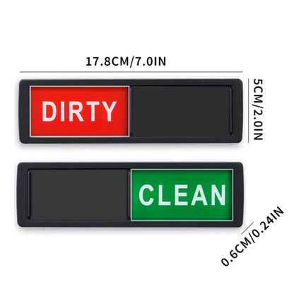 Dishwasher Magnet Clean Dirty Sign Double-Sided Refrigerator Magnet(Silver-Blue Gray) - Dish Washers & Accessories by buy2fix | Online Shopping UK | buy2fix