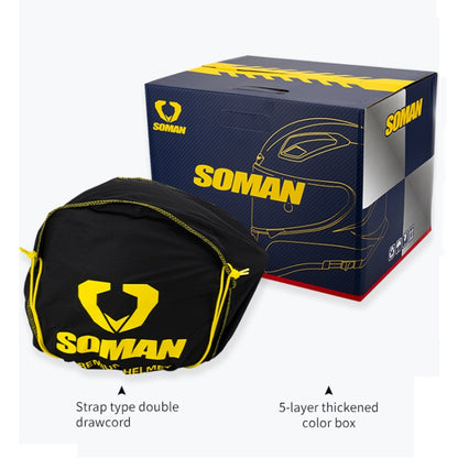 SOMAN Motorcycle Carbon Fiber Double Lens Thermal Safety Helmet, Size: S(Cheetah Print REVO) - Helmets by SOMAN | Online Shopping UK | buy2fix