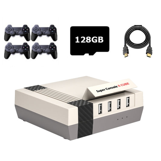 Super Console X Cube Wireless Retro TV Video Game Console Built-in 50+ Emulators 128G 410000+ Games 4 Handles(US Plug) - Pocket Console by buy2fix | Online Shopping UK | buy2fix