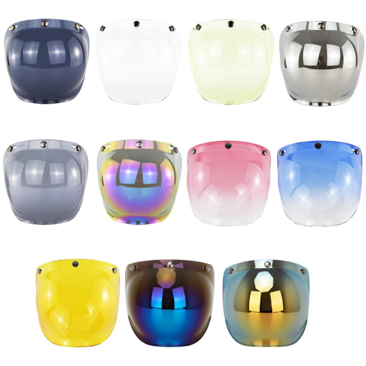 Motorcycle Helmet Three-Button Windproof Lens With Bracket(Rainbow) - Helmets by buy2fix | Online Shopping UK | buy2fix