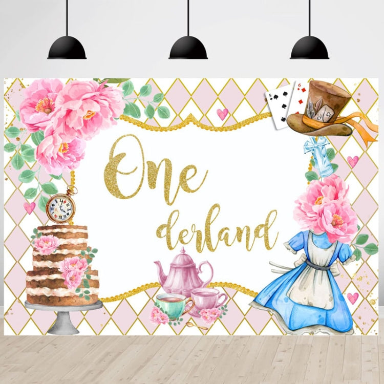 210x150cm Tea Party Tea Cup Teapot Birthday Backdrop Cloth -  by buy2fix | Online Shopping UK | buy2fix