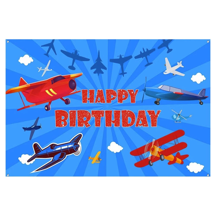 150x100cm Airplane Theme Birthday Background Cloth Children Birthday Party Decoration Photography Background -  by buy2fix | Online Shopping UK | buy2fix