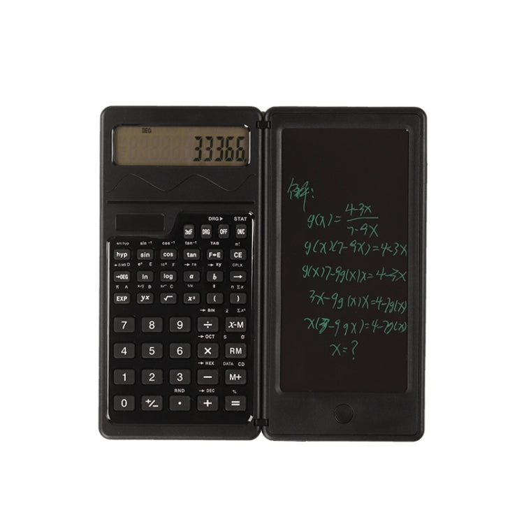 Solar Function Calculator Handwriting Pad 10 Digits Display Portable Handwriting Board(Black) -  by buy2fix | Online Shopping UK | buy2fix