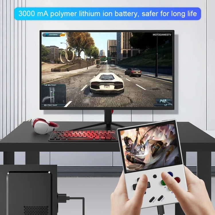 Miyoo Mini Plus 3.5 Inch IPS Screen Retro Handheld Game Console 64GB 15K Games(Grey) - Pocket Console by buy2fix | Online Shopping UK | buy2fix