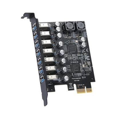 PCE7USB-R05  PCI-E To USB 3.2 GEN1 7-Port 19PIN Expansion Card Super Speed 5Gbps - Add-on Cards by buy2fix | Online Shopping UK | buy2fix