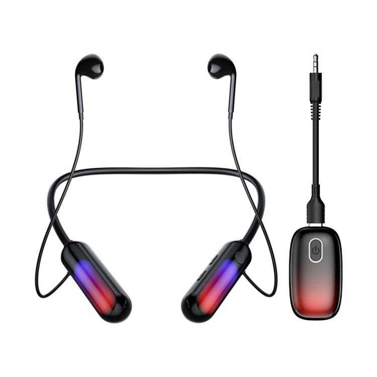 With Atmosphere Lamp Hanging Neck Bluetooth Earphone, Style: 1 In 1 - Neck-mounted Earphone by buy2fix | Online Shopping UK | buy2fix