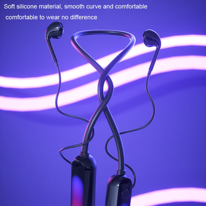 With Atmosphere Lamp Hanging Neck Bluetooth Earphone, Style: 2 In 1 - Neck-mounted Earphone by buy2fix | Online Shopping UK | buy2fix