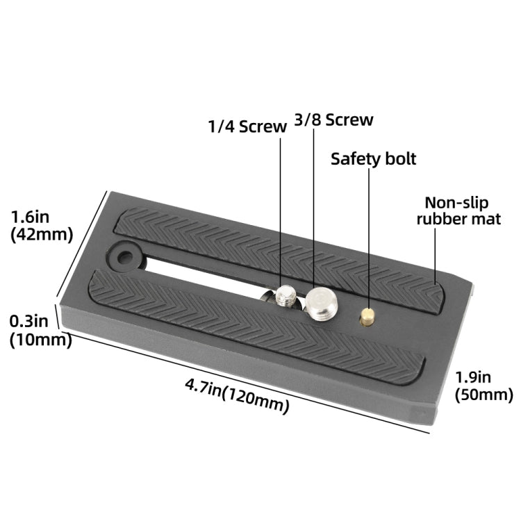 BEXIN 501-L90A Quick Release Plate for Manfrotto 501 502 504HDV Benro S4 S6 S7 S8 - Quick Release Plate by BEXIN | Online Shopping UK | buy2fix