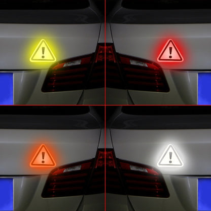 10pcs Car Tail Triangle Reflective Stickers Safety Warning Danger Signs Car Stickers(Silver) - Warning Sticker by buy2fix | Online Shopping UK | buy2fix