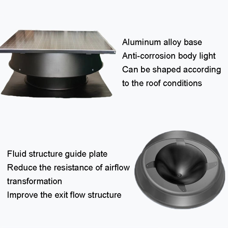 SRVF-320 Solar Roof Exhaust Fan Aluminum Alloy Exhaust Switching Fan Negative Pressure Fan - Others by buy2fix | Online Shopping UK | buy2fix