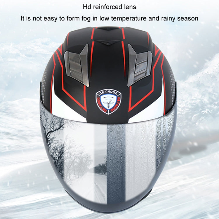KUQIBAO Motorcycle Smart Bluetooth Sun Protection Double Lens Safety Helmet, Size: XXL(Matte Black+Black Tail) - Helmets by KUQIBAO | Online Shopping UK | buy2fix