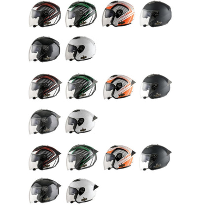 KUQIBAO Motorcycle Smart Bluetooth Sun Protection Double Lens Safety Helmet, Size: XL(Matte Black Phantom Fiber+Gray Rear Spoiler) - Helmets by KUQIBAO | Online Shopping UK | buy2fix