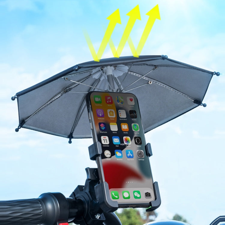 Motorcycle Waterproof Sunshade Umbrella Mobile Phone Navigation Bracket(Rearview Mirror) - Holder by buy2fix | Online Shopping UK | buy2fix