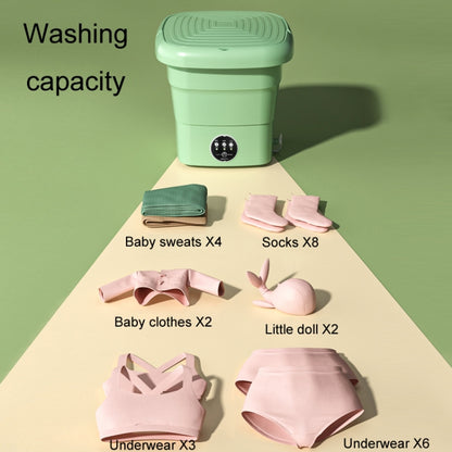 4.5L Mini Portable Folding Household Washing Machine Underwear Washer, Color: Fruit Pink + Blue light antibacterial(UK Plug) - Washing Machines & Accessories by buy2fix | Online Shopping UK | buy2fix
