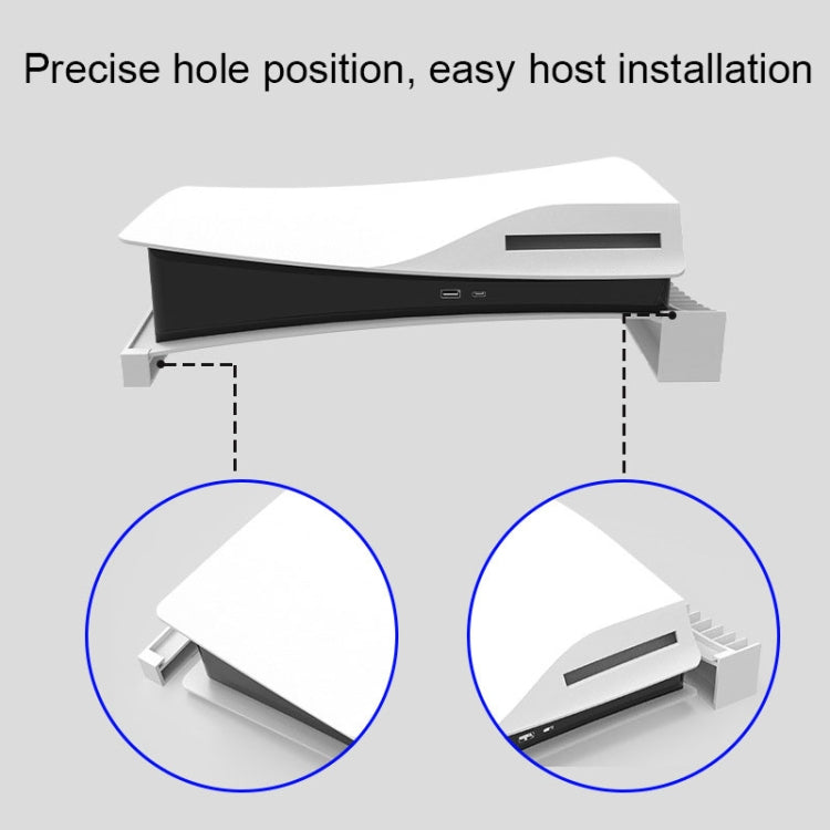 Iplay HBP-393 For Sony PS5 Optical Drive / Digital Version Host Horizontally Placed Bracket With Disc Slot(White) - Holder by iplay | Online Shopping UK | buy2fix