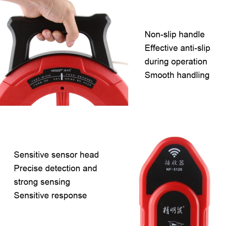 NOYAFA NF-5130 Wall Pipe Blockage Detector Pipe Blockage Detector For Iron/PVC/Cement/Steel Pipes - Other Tester Tool by NOYAFA | Online Shopping UK | buy2fix