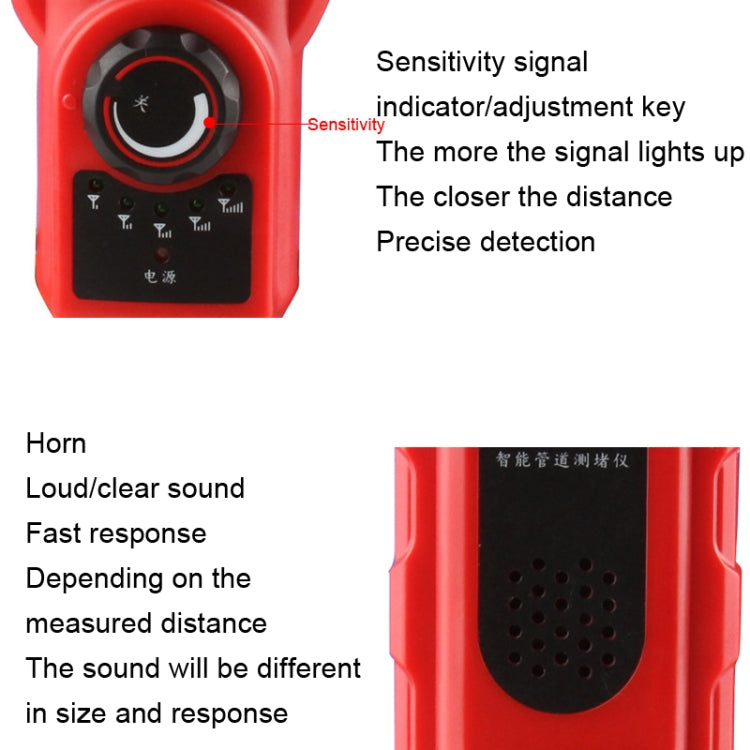 NOYAFA NF-5130 Wall Pipe Blockage Detector Pipe Blockage Detector For Iron/PVC/Cement/Steel Pipes - Other Tester Tool by NOYAFA | Online Shopping UK | buy2fix