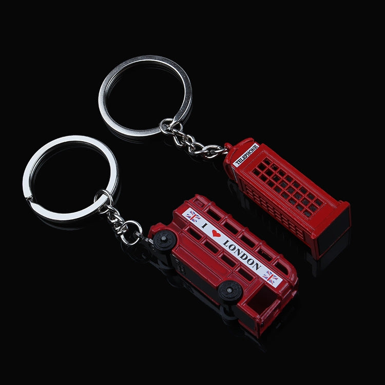 2pcs Mailbox Off-Road Vehicle Key Chain UK Tourism Souvenir Gift, Style: Bus - Key Rings by buy2fix | Online Shopping UK | buy2fix