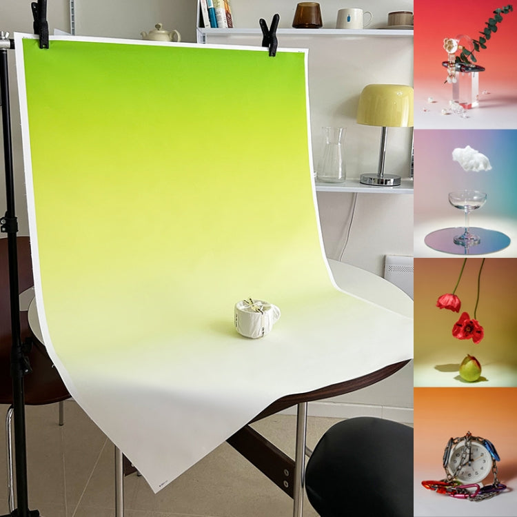 78x104cm Gradient Background Paper Photography Portrait Photo Props(Generic Green Island) - Gradient Color by buy2fix | Online Shopping UK | buy2fix