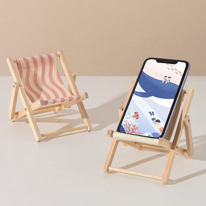 Wooden Craft Mini Desktop Ornament Photography Toys Beach Chair Phone Holder, Style: G - Wooden Props by buy2fix | Online Shopping UK | buy2fix