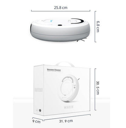 3-in-1 1800pa Smart Cleaning Robot Rechargeable Auto Robotic Vacuum Dry Wet Mopping Cleaner(White) - Robot Vacuum Cleaner by buy2fix | Online Shopping UK | buy2fix