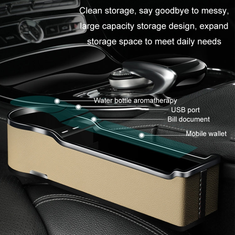 Car Seat Gap Storage Box Multifunctional Mobile Phone USB Charger, Color: Standard Black - Stowing Tidying by buy2fix | Online Shopping UK | buy2fix