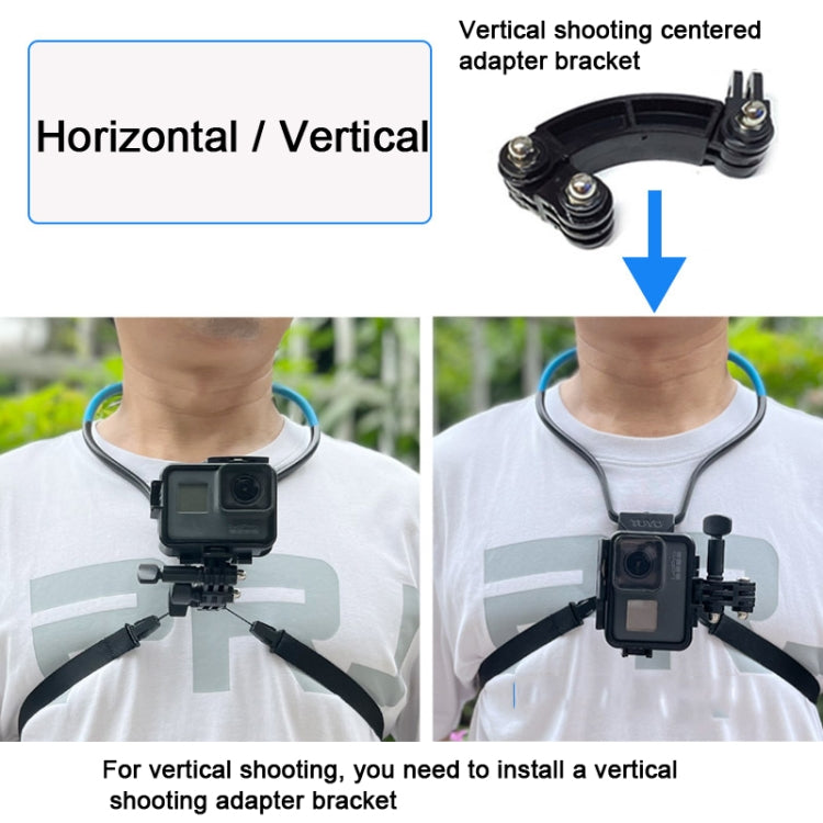 TUYU Camera Neck Holder Mobile Phone Chest Strap Mount  For Video Shooting//POV, Spec: With Phone Clip (Blue) - Stand by buy2fix | Online Shopping UK | buy2fix