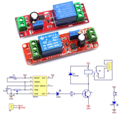 5V NE555 Time Relay Shield Timing Relay Timer Control Switch Car Relays - Relay Module by buy2fix | Online Shopping UK | buy2fix