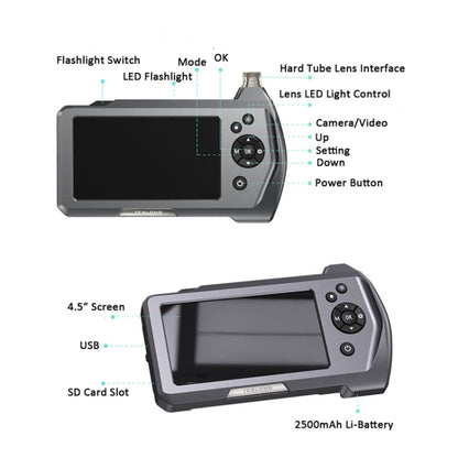 TESLONG NTS450A 4.5-inch Screen Industrial Handheld Endoscope with Light, Speci: 7.6mm Lens -1m -  by TESLONG | Online Shopping UK | buy2fix
