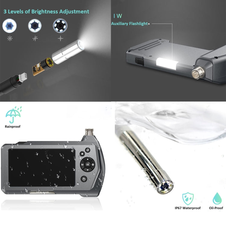 TESLONG NTS450A 4.5-inch Screen Industrial Handheld Endoscope with Light, Speci: 7.6mm Lens -1m -  by TESLONG | Online Shopping UK | buy2fix