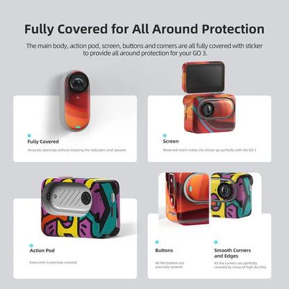 For Insta360 GO 3 AMagisn Body Sticker Protective Film Action Camera Accessories, Style: Painting - Protective Film & Stickers by aMagisn | Online Shopping UK | buy2fix