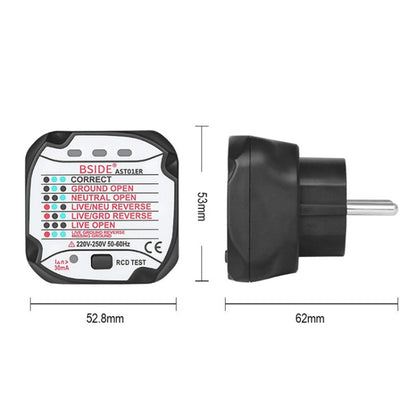 BSIDE AST01 Plug Power Tester Electrical Socket Detector EU Plug - Current & Voltage Tester by BSIDE | Online Shopping UK | buy2fix