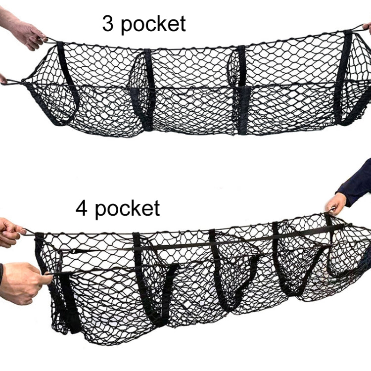 Pickup Truck Three-dimensional Net Bag Off-road Vehicle Trunk Luggage Net Bag, Size: 120x30cm(Four Pocket) - Stowing Tidying by buy2fix | Online Shopping UK | buy2fix