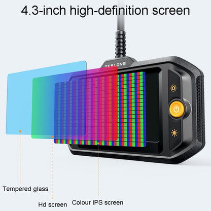 Teslong TS43S HD Camera Probe 4.3 Inch Screen All-In-One Industrial Borescope Auto Repair Tools, Specification: 7.9mm Three Lens -  by Teslong | Online Shopping UK | buy2fix