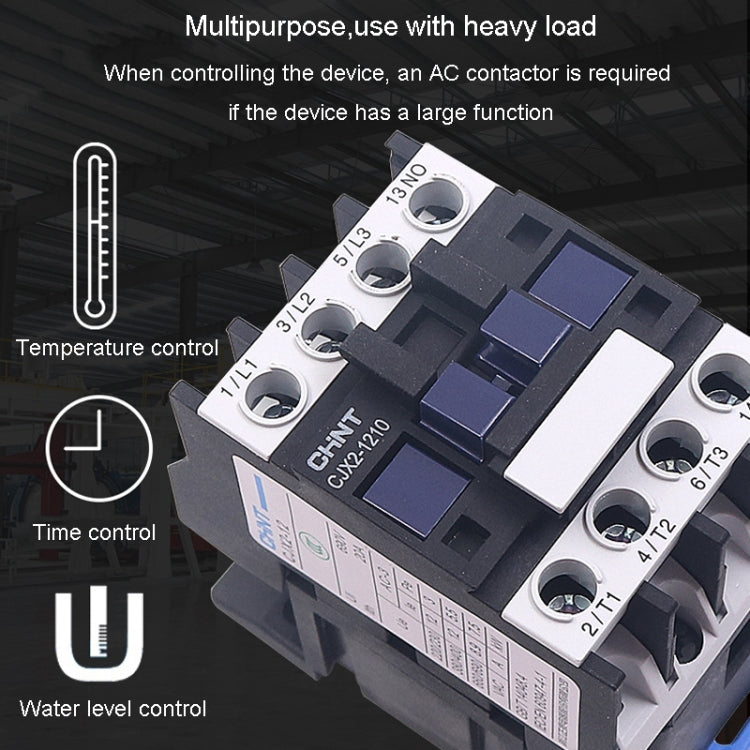 CHNT CJX2-6511 65A 220V Silver Alloy Contacts Multi-Purpose Single-Phase AC Contactor - Relays by CHNT | Online Shopping UK | buy2fix