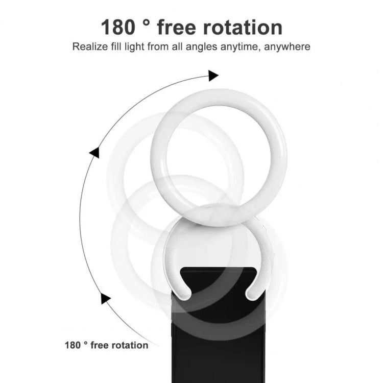 10cm Mobile Phone Fill Light Half-Ring Clip Type Unblocked Screen Lamp(White) - Selfie Light by buy2fix | Online Shopping UK | buy2fix