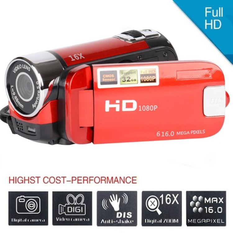 16X Digital Zoom HD 16 Million Pixel Home Travel DV Camera, US Plug(Black) - Consumer Electronics by buy2fix | Online Shopping UK | buy2fix