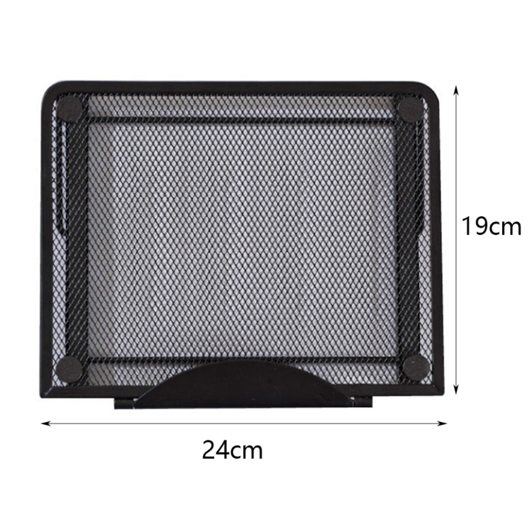 Portable Desktop Folding Cooling Metal Mesh Adjustable Ventilated Holder(Black) - Laptop Stand by buy2fix | Online Shopping UK | buy2fix