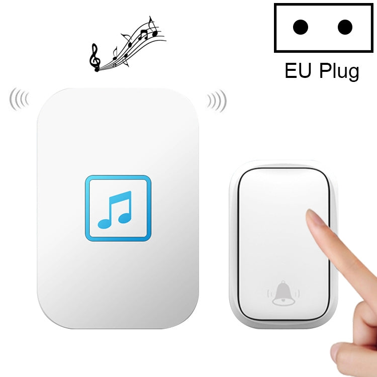CACAZI FA86 Self-Powered Smart Home Wireless Doorbell, EU Plug(White) - Security by CACAZI | Online Shopping UK | buy2fix