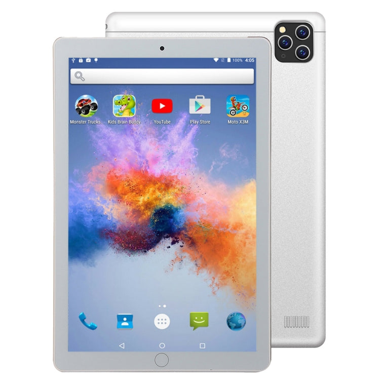 BDF A10 3G Phone Call Tablet PC, 10 inch, 2GB+32GB, Android 9.0, MTK8321 Octa Core Cortex-A7, Support Dual SIM & Bluetooth & WiFi & GPS, EU Plug(Silver) - BDF by BDF | Online Shopping UK | buy2fix