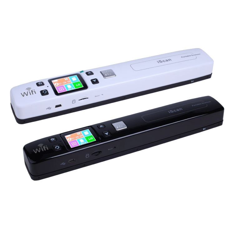 iScan02 WiFi Double Roller Mobile Document Portable Handheld Scanner with LED Display,  Support 1050DPI  / 600DPI  / 300DPI  / PDF / JPG / TF(White) - Consumer Electronics by buy2fix | Online Shopping UK | buy2fix