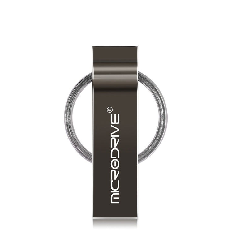 MicroDrive 16GB USB 2.0 Metal Keychain U Disk (Black) - USB Flash Drives by MicroDrive | Online Shopping UK | buy2fix