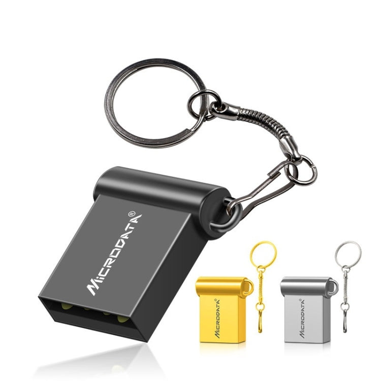 MiCRODATA 4GB USB 2.0 Computer and Car Two-use Mini Metal U Disk (Black) - USB Flash Drives by MiCRODATA | Online Shopping UK | buy2fix